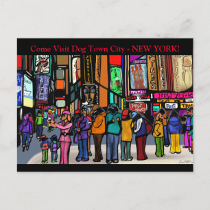 Dog Town City - NEW YORK Feiertagspostkarte