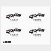 Dog Town Tribal Ovaler Aufkleber (Blatt)