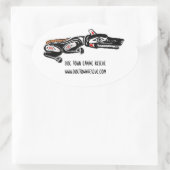 Dog Town Tribal Ovaler Aufkleber (Tasche)