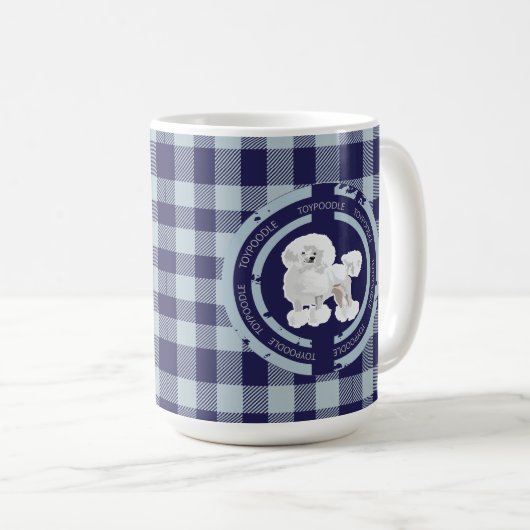 DOG TOY POODLE (BLUE) KAFFEETASSE (VorderseiteRechts)