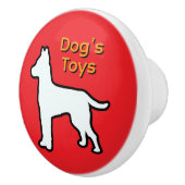 Dog Toys Ceramic Drawer Pull Keramikknauf (Rechts)