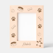 Dog Toys Dish Paw Prints 12x18 Geätzte Rahmen (Vorderseite)