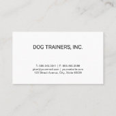 Dog Trainer | Animal Services Business Card Visitenkarte (Rückseite)