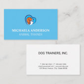 Dog Trainer | Animal Services Business Card Visitenkarte (Vorne/Hinten)
