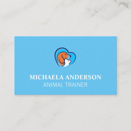 Dog Trainer | Animal Services Business Card Visitenkarte (Vorderseite)