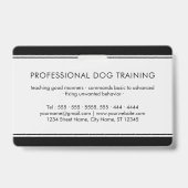 Dog Trainer Black German Shepherd Abzeichen Ausweis (Rückseite)