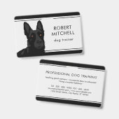 Dog Trainer Black German Shepherd Abzeichen Ausweis (Vorder- & Rückseite)