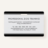 Dog Trainer Black German Shepherd Abzeichen Ausweis (Rückseite)