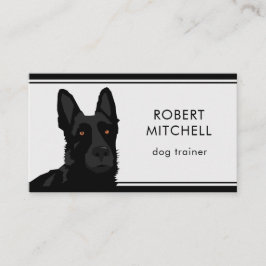 Dog Trainer Black German Shepherd Business Card Visitenkarte