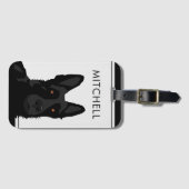 Dog Trainer Black German Shepherd Gepäckmarke Gepäckanhänger (Vorderseite (Horizontal))