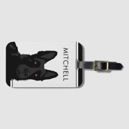 Dog Trainer Black German Shepherd Gepäckmarke Gepäckanhänger