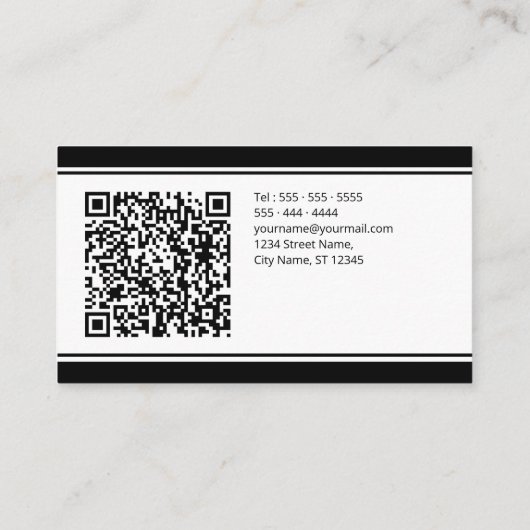 Dog Trainer Black German Shepherd QR Code Visitenkarte (Rückseite)