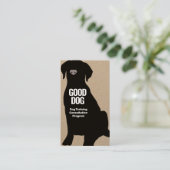 Dog Trainer Black Lab Kraft Business Card Visitenkarte (Stehend Vorderseite)