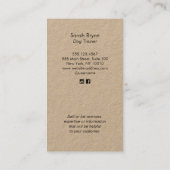 Dog Trainer Black Lab Kraft Business Card Visitenkarte (Rückseite)