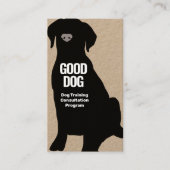 Dog Trainer Black Lab Kraft Business Card Visitenkarte (Vorderseite)