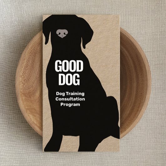 Dog Trainer Black Lab Kraft Business Card Visitenkarte