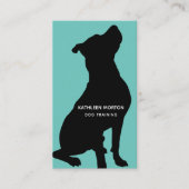 Dog Trainer Black Silhouette Visitenkarte (Vorderseite)