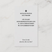 Dog Trainer Black Silhouette Visitenkarte (Rückseite)