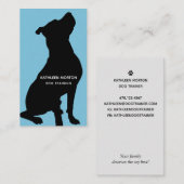 Dog Trainer Black Silhouette Visitenkarte (Vorne/Hinten)