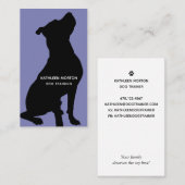 Dog Trainer Black Silhouette Visitenkarte (Vorne/Hinten)