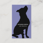 Dog Trainer Black Silhouette Visitenkarte (Vorderseite)