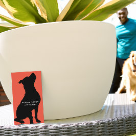 Dog Trainer Black Silhouette Visitenkarte