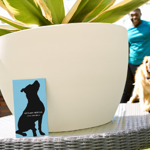 Dog Trainer Black Silhouette Visitenkarte