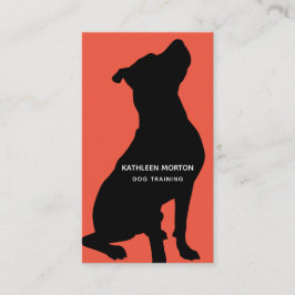 Dog Trainer Black Silhouette Visitenkarte