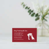 Dog Trainer Business Cards Visitenkarte (Stehend Vorderseite)