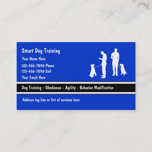 Dog Trainer Business Cards Visitenkarte (Vorderseite)