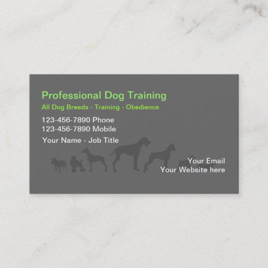 Dog Trainer Business Cards Visitenkarte (Vorderseite)