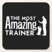 Dog Trainer Die Phantastischsten Trainer Funny Ges Rechteckiger Pappuntersetzer (Vorderseite)
