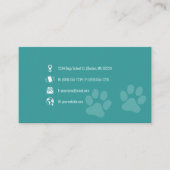 Dog Trainer | Dog Training School Aqua Visitenkarte (Vorderseite)