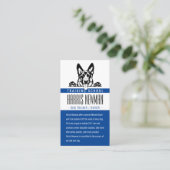 Dog Trainer | Dog Training School Deep Blue Visitenkarte (Stehend Vorderseite)