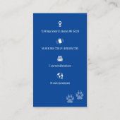 Dog Trainer | Dog Training School Deep Blue Visitenkarte (Rückseite)