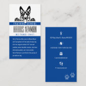 Dog Trainer | Dog Training School Deep Blue Visitenkarte (Vorne/Hinten)