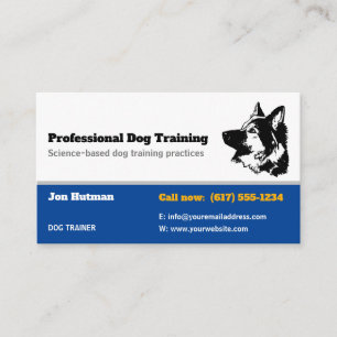 Dog Trainer   Dog Training School Visitenkarte
