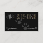 Dog Trainer | Dog Training School Visitenkarte (Rückseite)