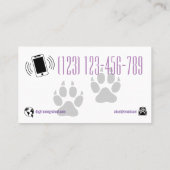 Dog Trainer | Dog Training School Visitenkarte (Rückseite)