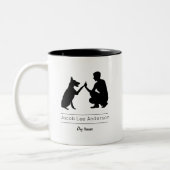 Dog-Trainer/Dog-Training Zweifarbige Tasse (Links)