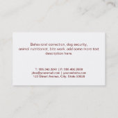 Dog Trainer | Doggy Paw Visitenkarte (Rückseite)