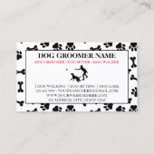 Dog Trainer Einfache Paws Pet Visitenkarte (Rückseite)