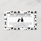 Dog Trainer Einfache Paws Visitenkarte (Rückseite)