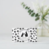 Dog Trainer Einfache Paws Visitenkarte (Stehend Vorderseite)