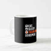 Dog Trainer essen Schlafwagen Train Hunde wiederho Kaffeetasse (Vorderseite Links)