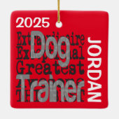 Dog Trainer Extraordinaire CUSTOM Keramikornament (Rückseite)