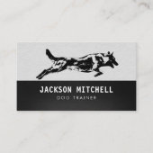 Dog Trainer - K9 Trainer Schwarz/Weiß Visitenkarte (Vorderseite)