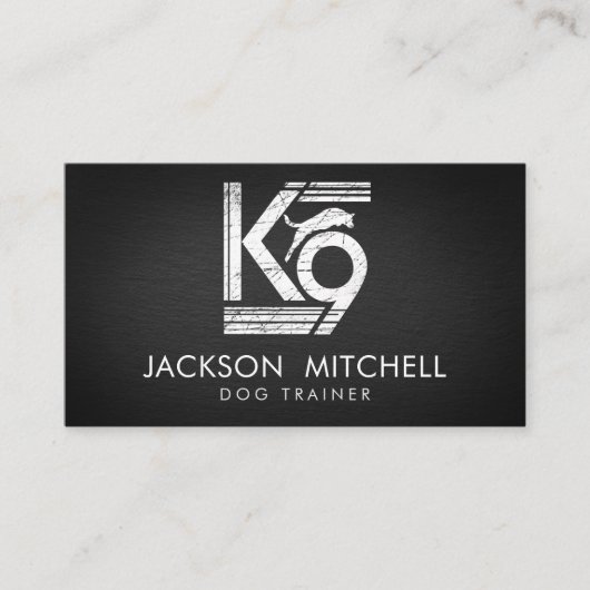 Dog Trainer - K9 Trainer Schwarz/Weiß Visitenkarte