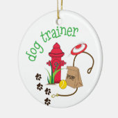Dog Trainer Keramik Ornament (Links)