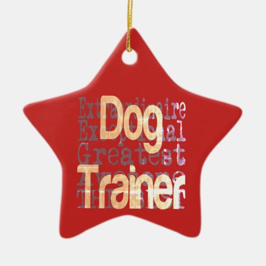 Dog Trainer Keramik Ornament (Vorne)